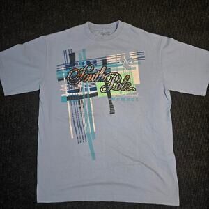 South Pole blue with plaid T-shirt